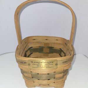 Longaberger Candy Cane Basket * Vintage Longaberger 1986 * Christmas Basket